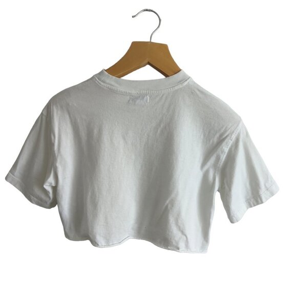 Topshop White Washed Crop T-Shirt - Picture 3 of 4